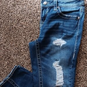 Women's Vigoss distressed skinny jeans sz S8 L28 Heritage Fit
